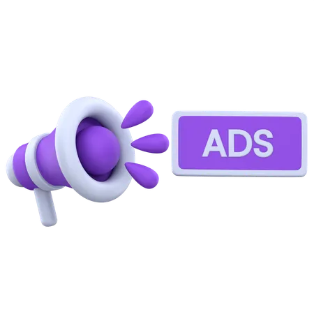 Ads  3D Icon