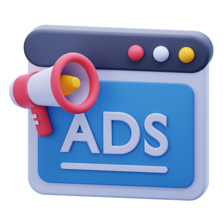 Ads  3D Icon