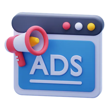 Ads  3D Icon