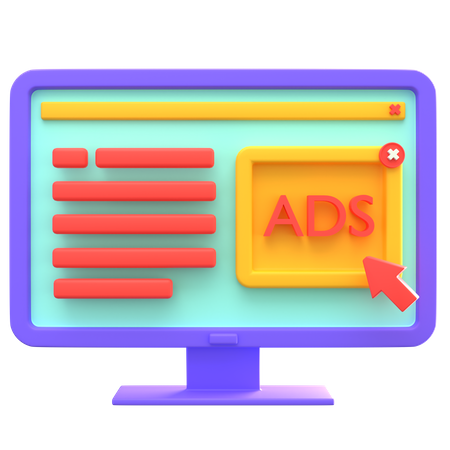 Ads  3D Icon