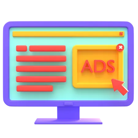 Ads  3D Icon