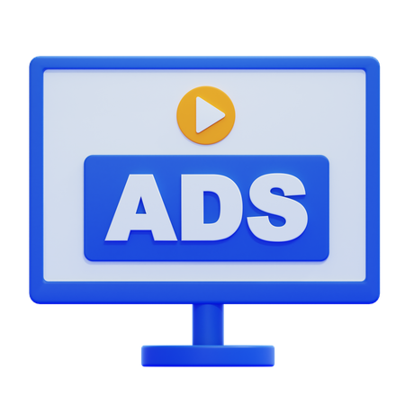 Ads  3D Icon