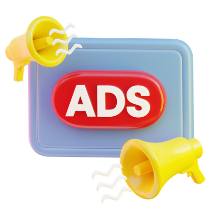 Ads  3D Icon