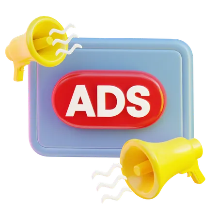 Ads  3D Icon