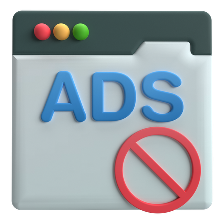 Bloquer les publicités  3D Icon