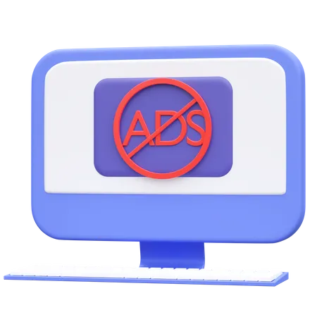 Ads Block  3D Icon