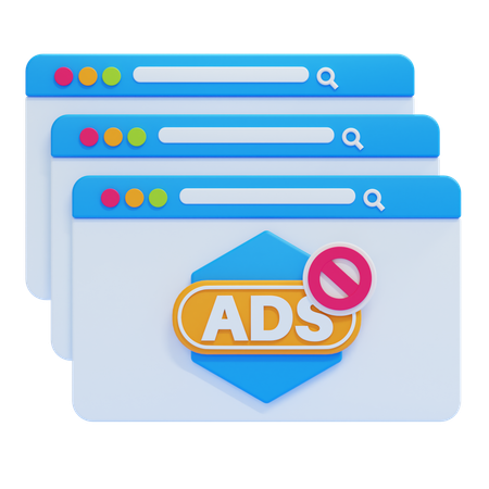 ADS Block  3D Icon