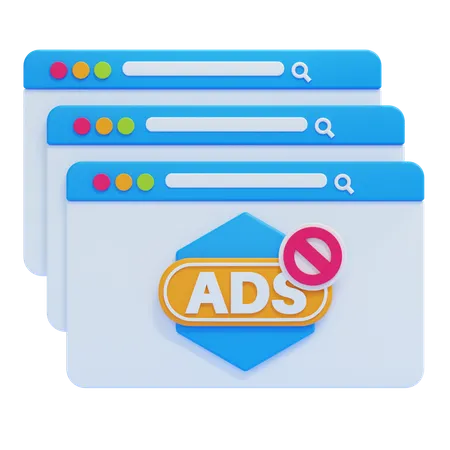 ADS Block  3D Icon