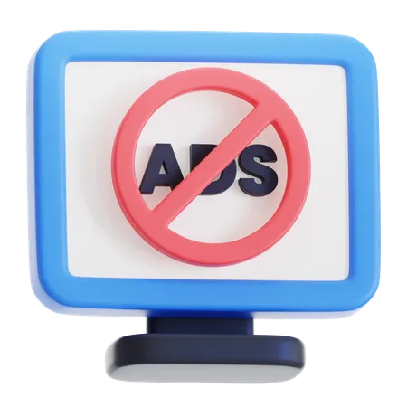 ADS BLOCK  3D Icon