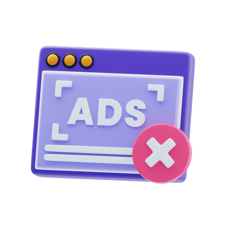 Ads Blocker  3D Icon