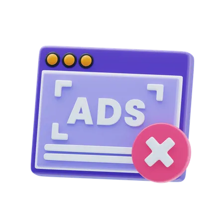 Ads Blocker  3D Icon