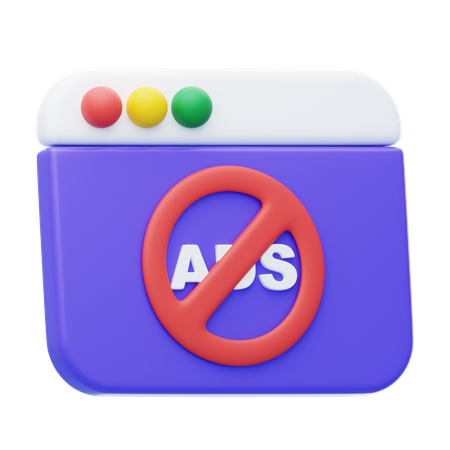 Ads Blocker  3D Icon