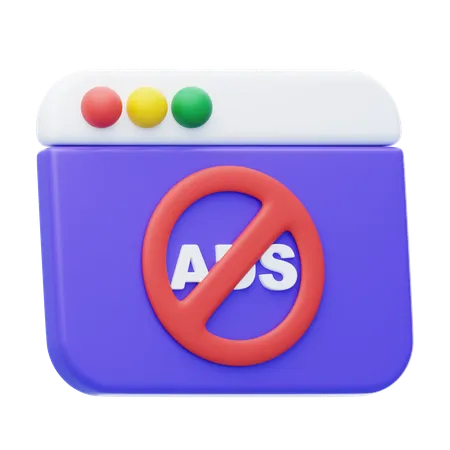 Ads Blocker  3D Icon