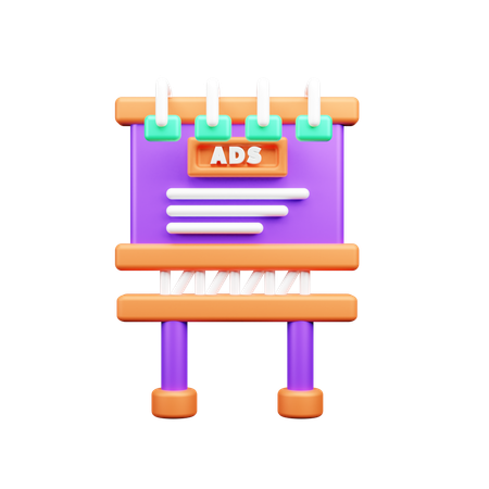 Ads Board  3D Icon