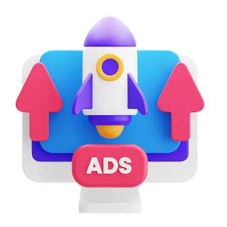 Ads Boost  3D Icon