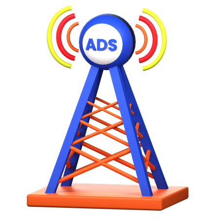 Ads Broadcast  3D Icon