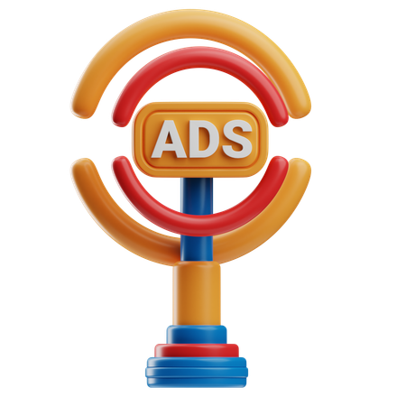 Ads Broadcast  3D Icon