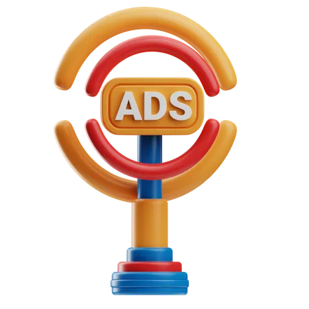 Ads Broadcast  3D Icon