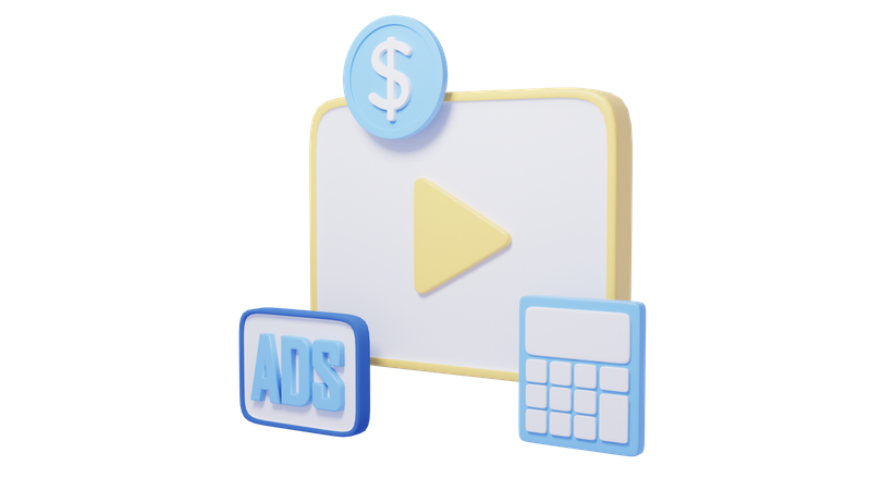 Ads Calculation  3D Icon