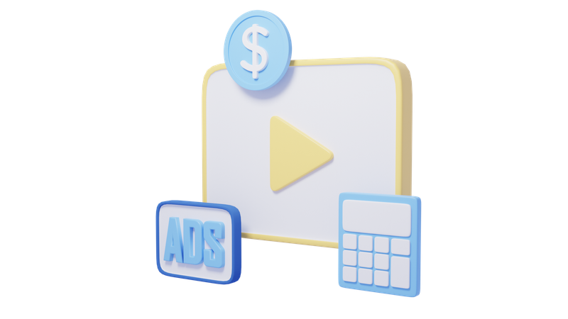 Ads Calculation  3D Icon