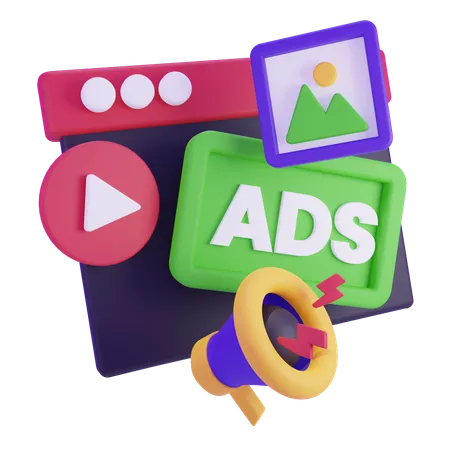 Ads Campaign  3D Icon