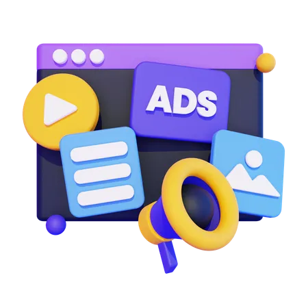 Ads Campaign  3D Icon