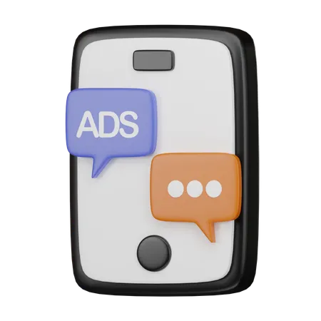 Ads Chat 3 D Icon 3D Icon