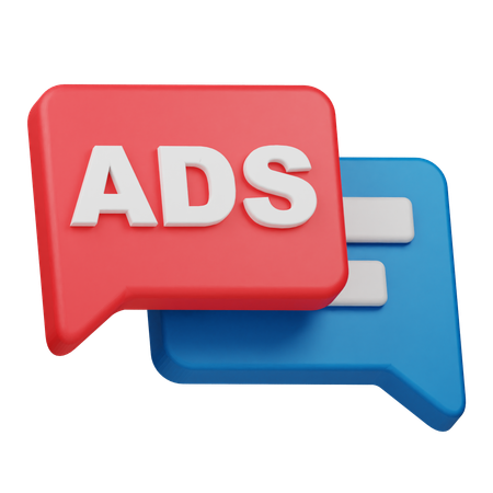 Ads Chat  3D Icon