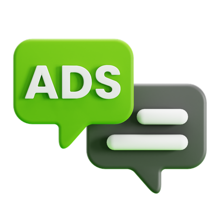 Ads Chat  3D Icon