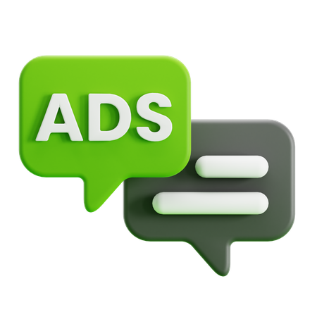 Ads Chat  3D Icon