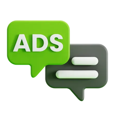 Ads Chat  3D Icon