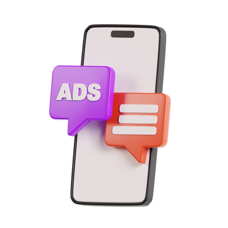 Ads Chat  3D Icon