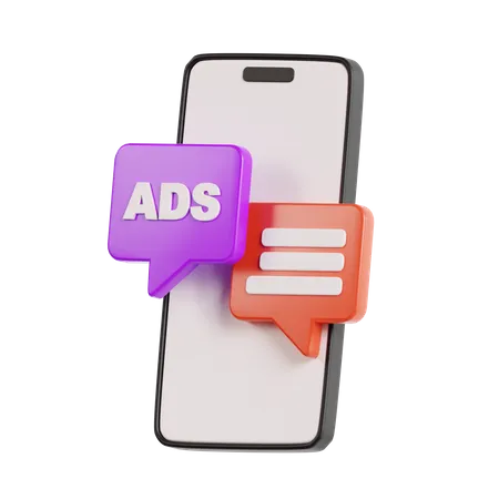 Ads Chat  3D Icon