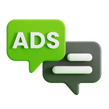 Ads Chat  3D Icon