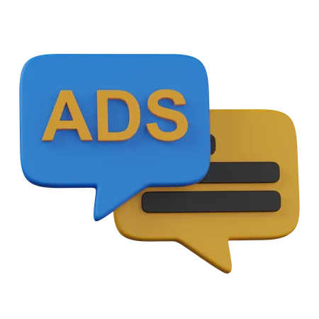 Ads Chat  3D Icon