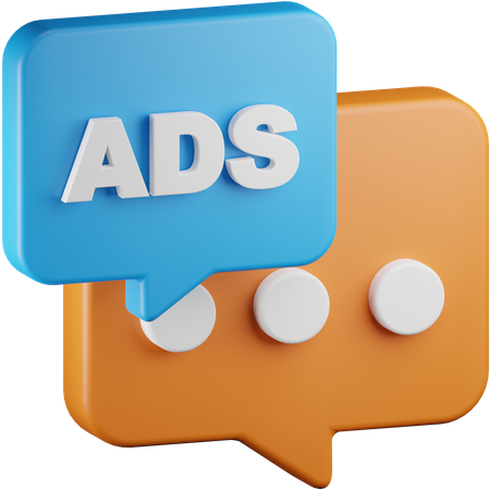 Ads Chat  3D Icon