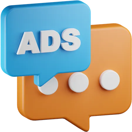 Ads Chat  3D Icon