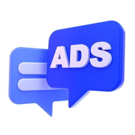 Ads Chat  3D Icon