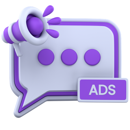 Ads Chat  3D Icon