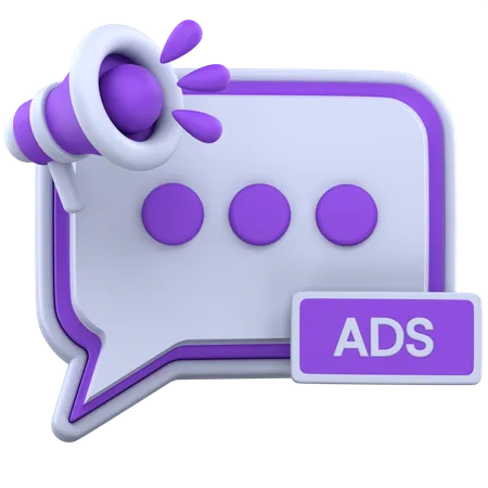 Ads Chat  3D Icon