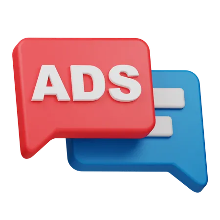 Ads Chat  3D Icon