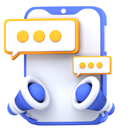 Ads chat  3D Icon