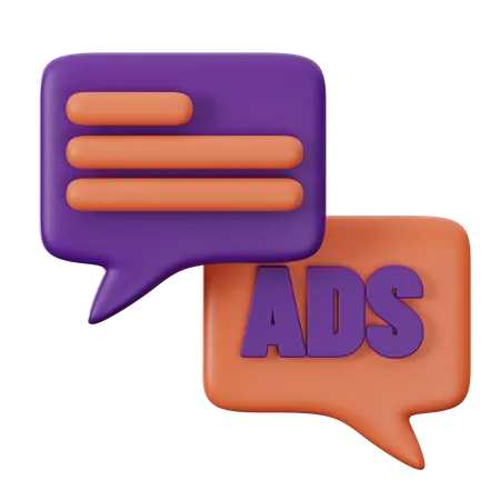 Ads Chat 3D Icon
