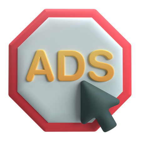 Ads Click  3D Icon