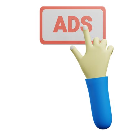 Ads Click  3D Icon