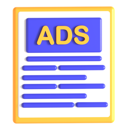 Ads Copywriting  3D Icon