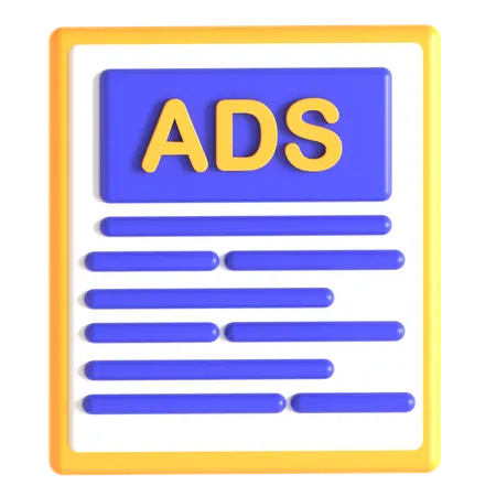 Ads Copywriting  3D Icon
