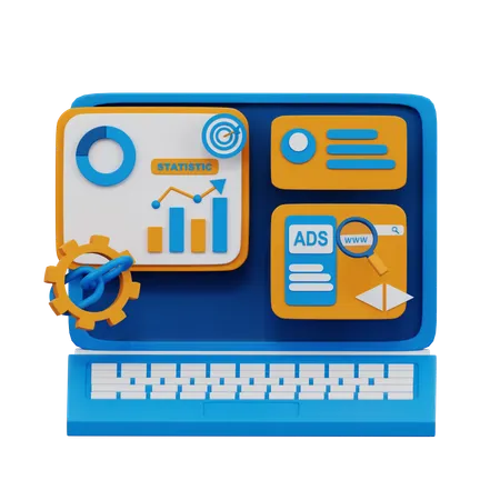 Ads Dashboard  3D Icon