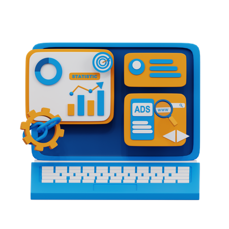 Ads Dashboard  3D Icon