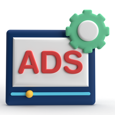 Ads Management  3D Icon